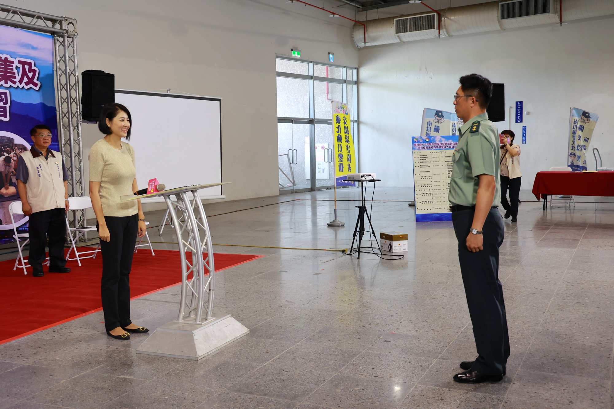 南投縣替代役男召集演訓 許淑華到場勉勵